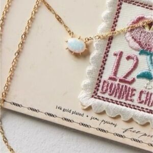 NWT Free People Opal Postcard Necklace Press On Patch Set